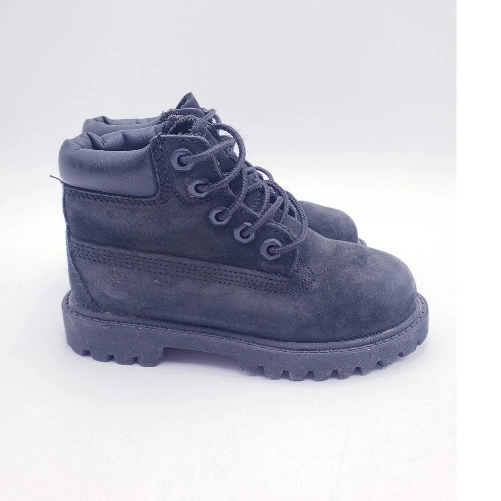 Timberland Premium 6-Inch Waterproof Boots Black‎ Suede Toddler Size 7